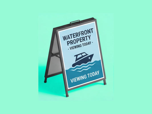 Metal A Frame Signs for Waterfront Property