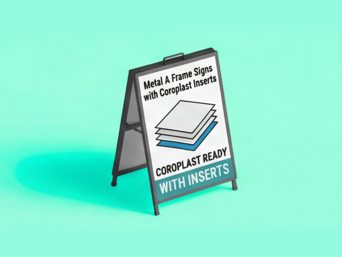 Metal A Frame Signs with Coroplast Inserts – PRINTDRILL