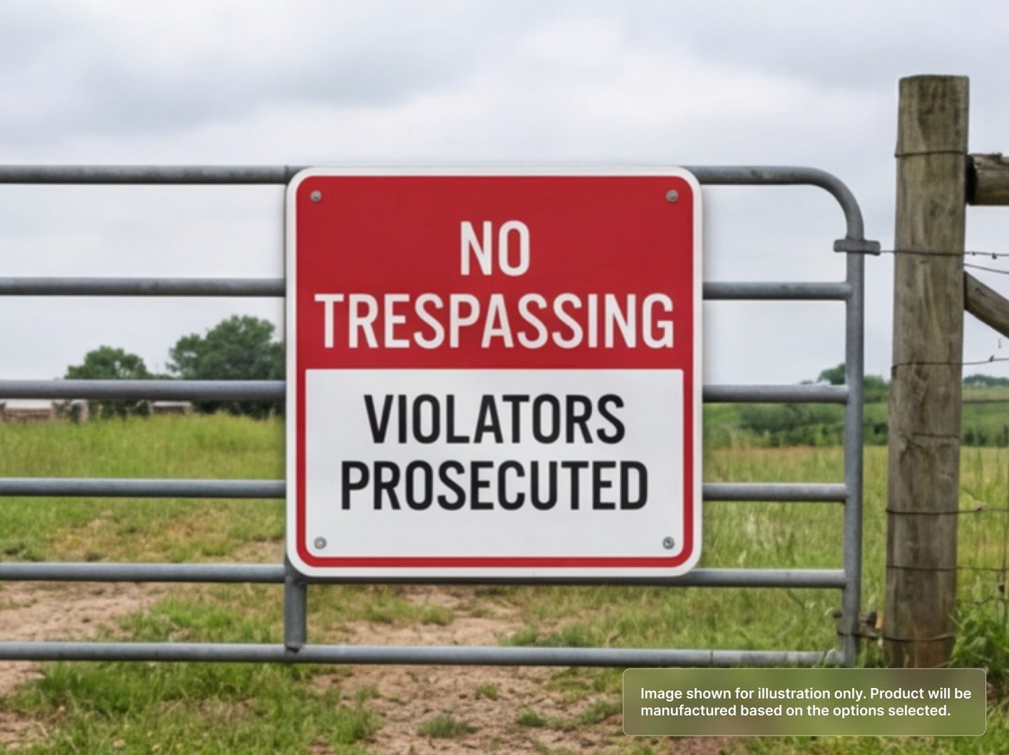 No Trespassing Custom Aluminum Signs