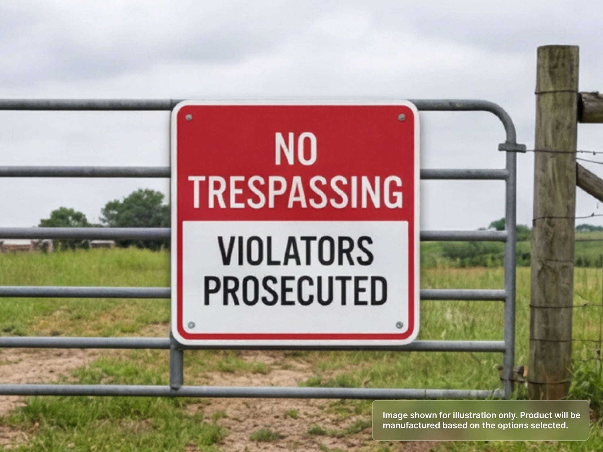 No Trespassing Custom Aluminum Signs