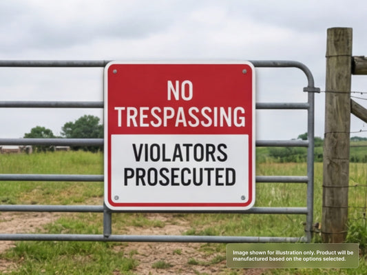 No Trespassing Custom Aluminum Signs