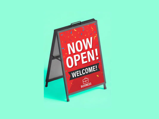 Now Open Metal A Frame Signs
