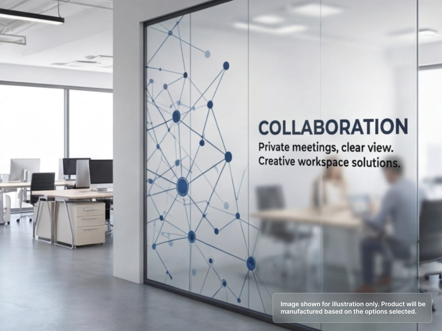 One Way Vision Decal for Office Partitions