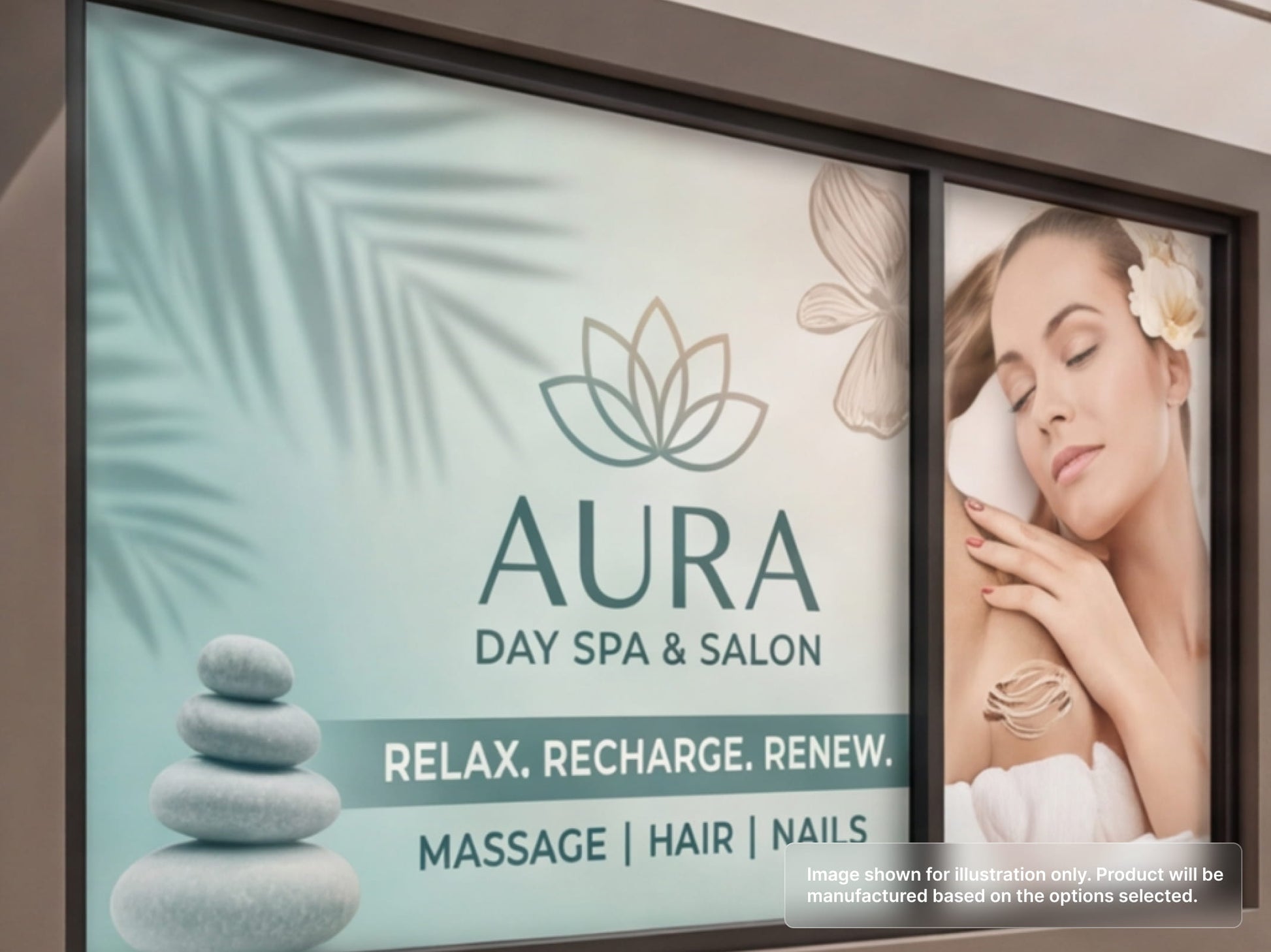One Way Vision Decal for Spas and Salons