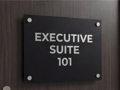 Opaque Black Custom Acrylic Signs
