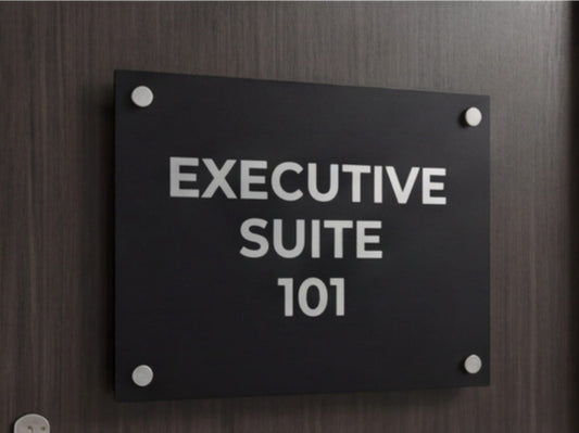 Opaque Black Custom Acrylic Signs