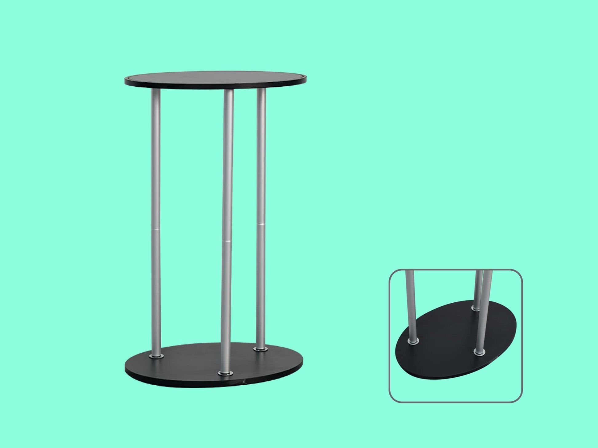 Oval Popup Counter Podium Hardware