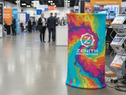 Oval Popup Counter Podium for Trade show