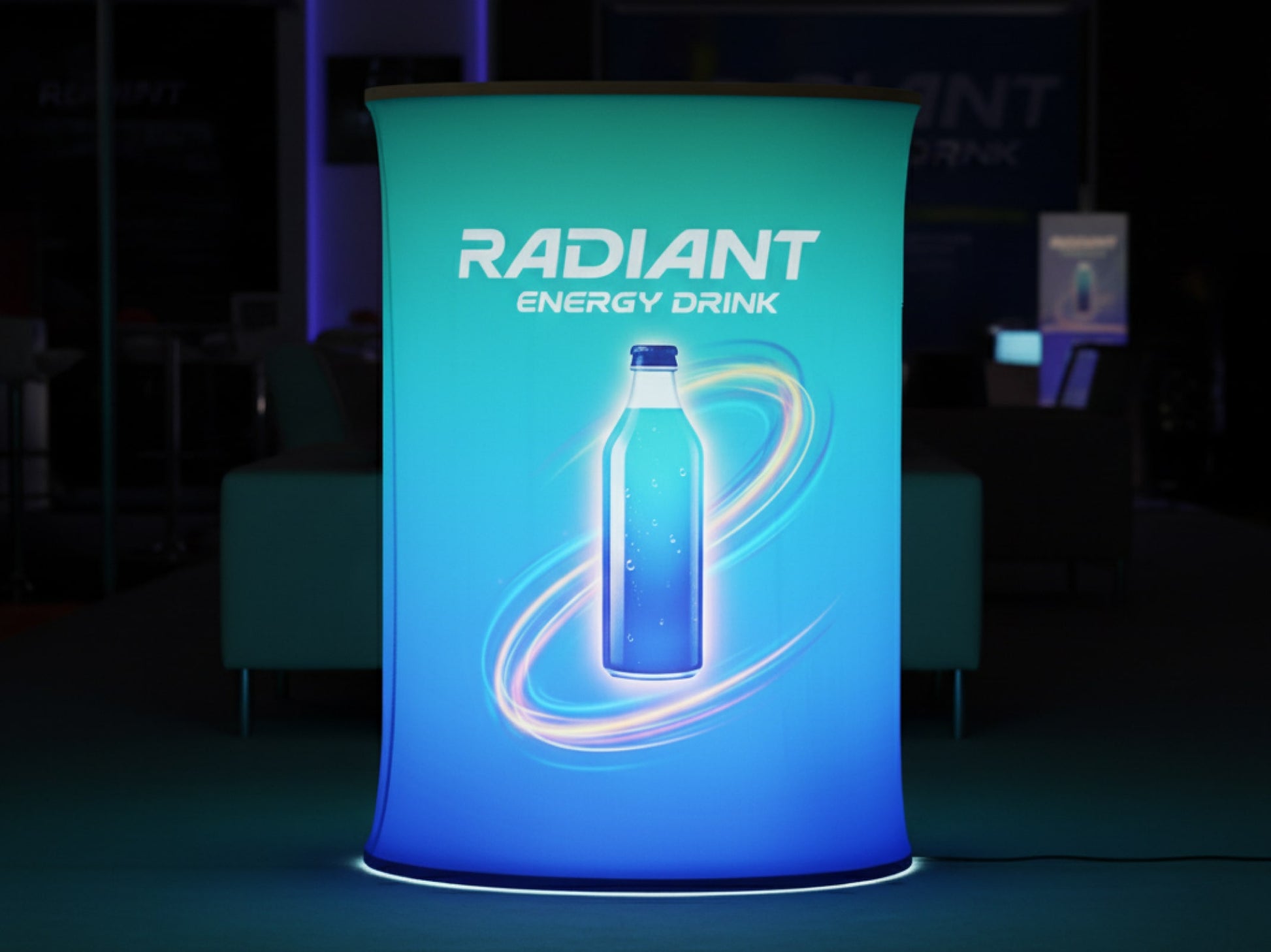 Oval Spring Up LED Light Counter Illuminating