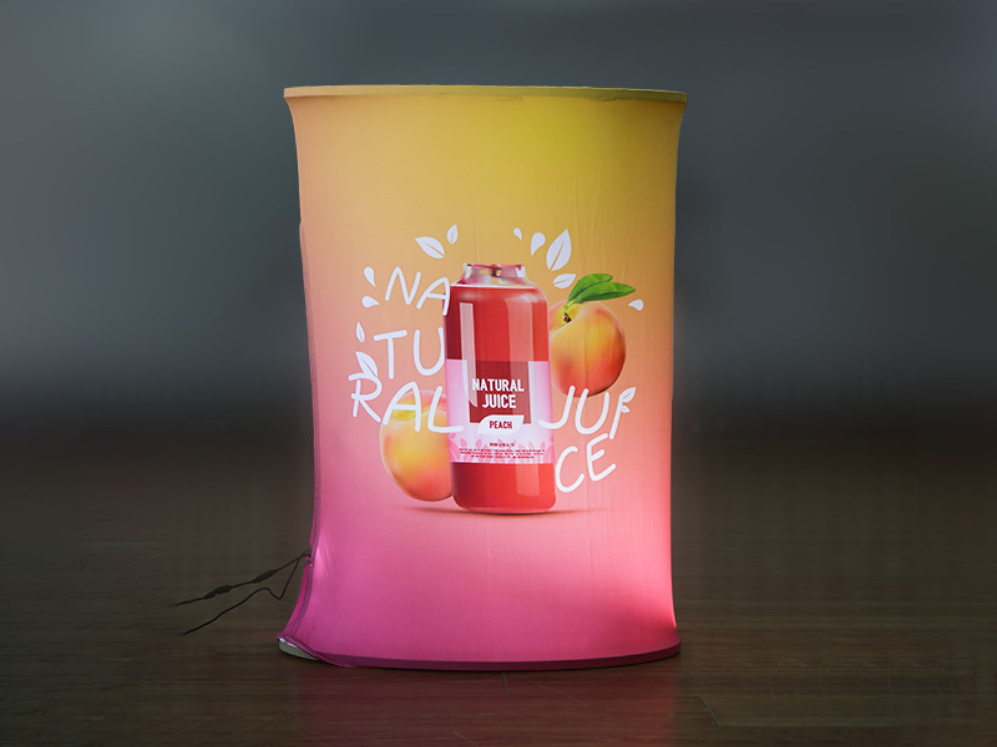 Oval Spring Up LED Light Counter for Events and Exhibitions