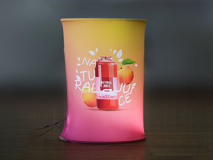 Oval Spring Up LED Light Counter for Events and Exhibitions