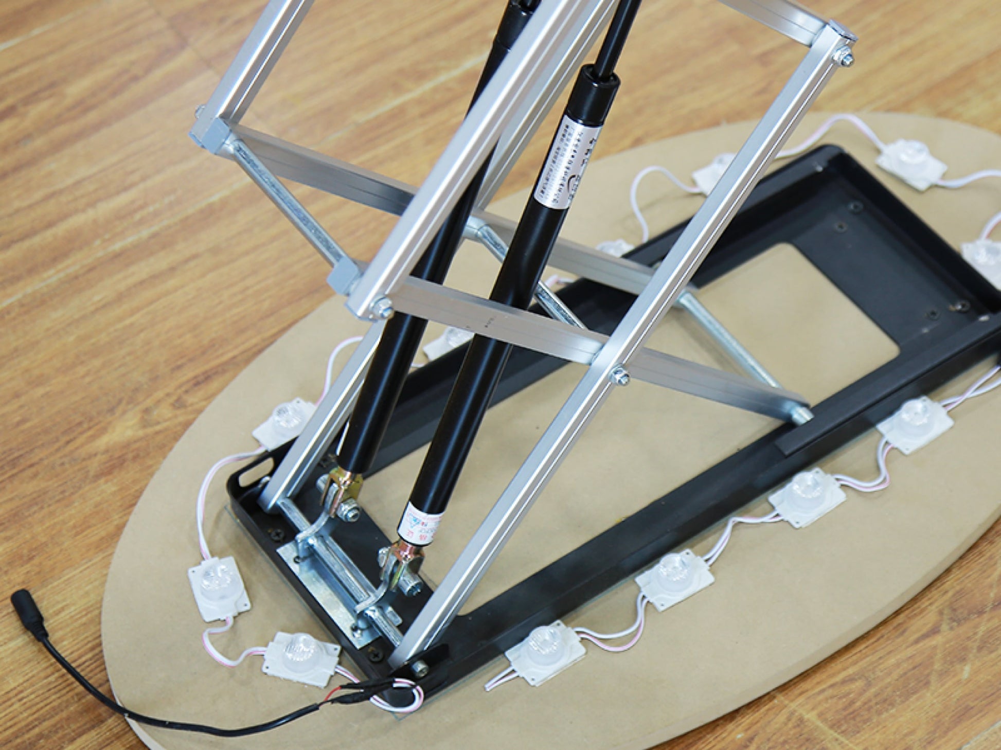 Oval Spring Up LED Light Counter hardware mechanism