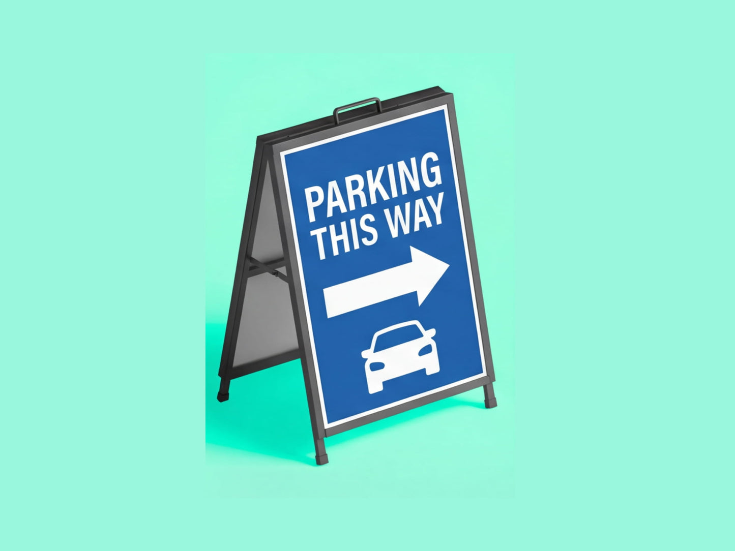 Parking This Way Metal A Frame Signs