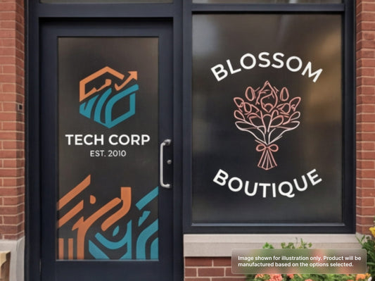 Perforated Window Decal for Custom Logo