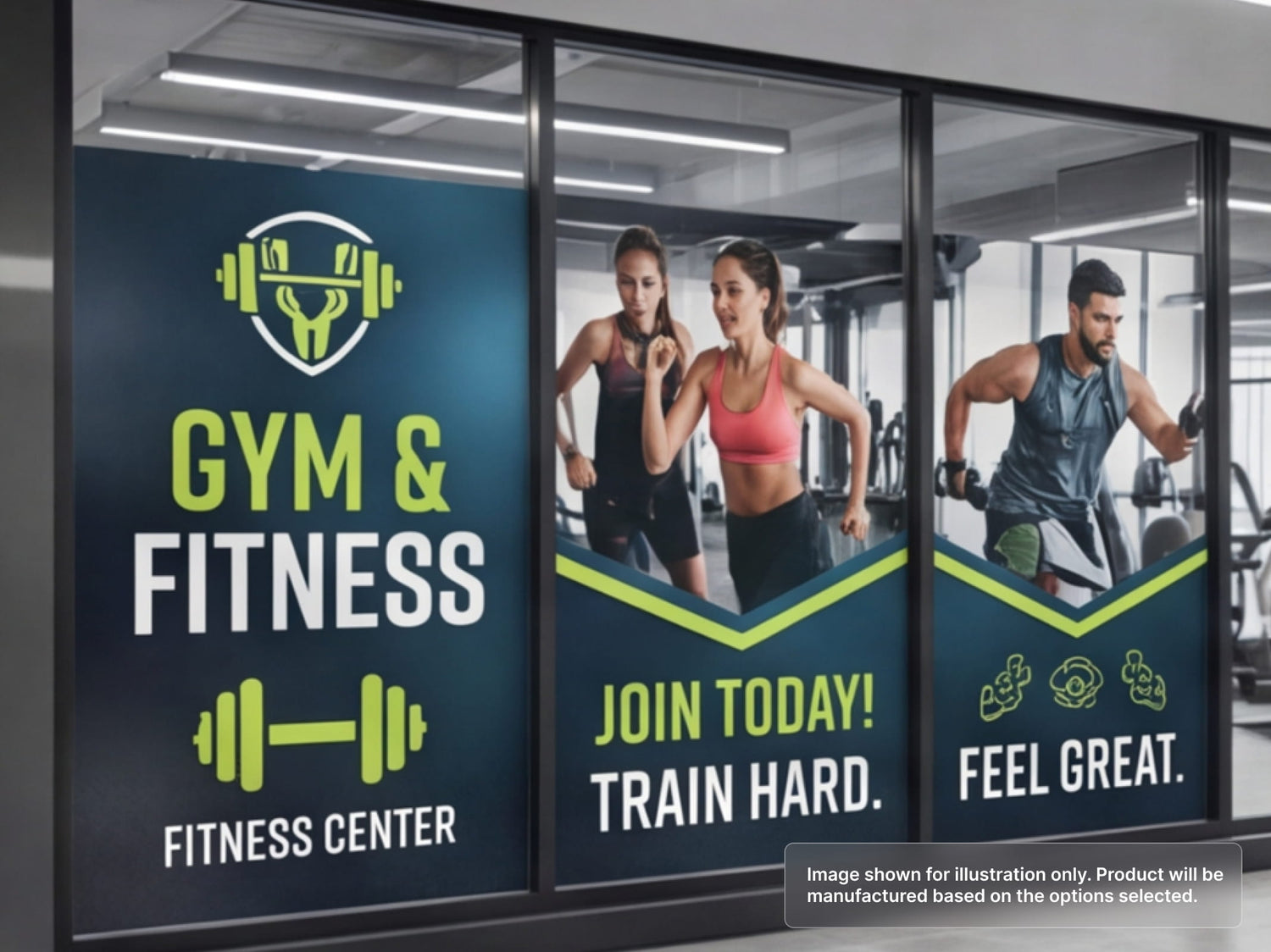 Perforated Window Decal for Gyms and Fitness Centers