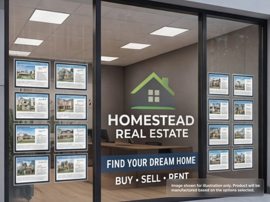 Perforated Window Decal for Real Estate Agencies