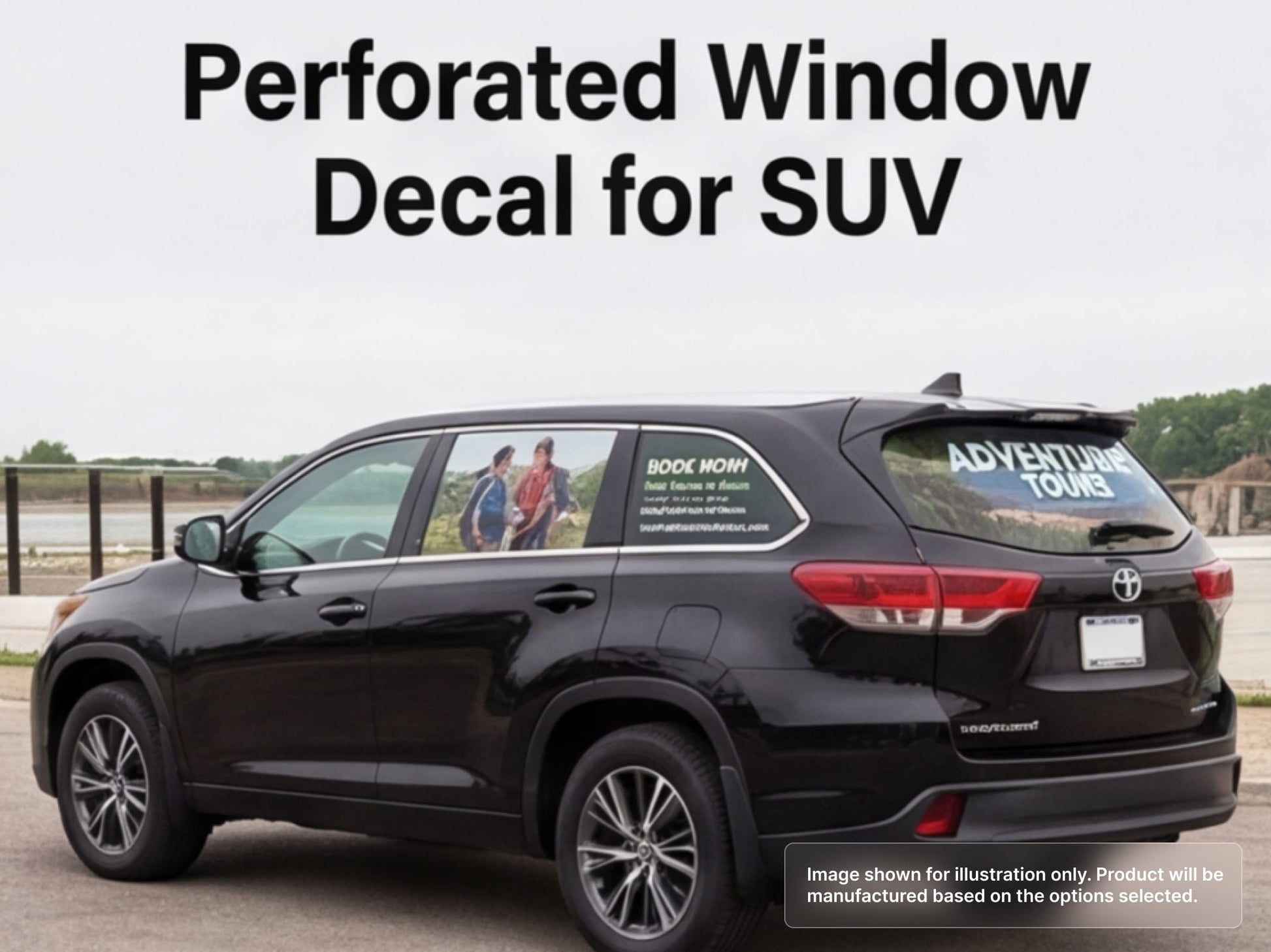 Perforated Window Decal for SUV