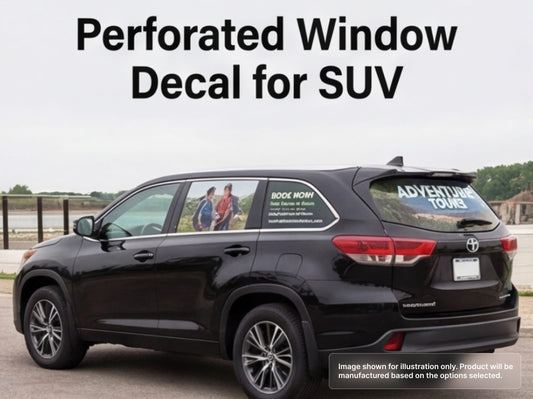 Perforated Window Decal for SUV