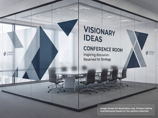 Perforated Window Signs for Conference Room Glass