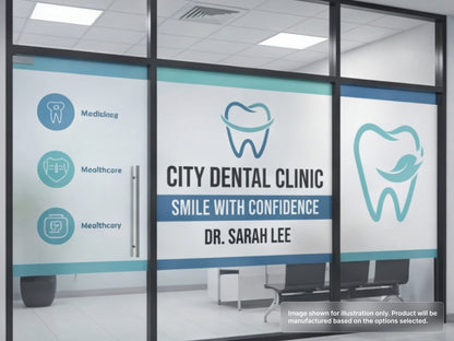 Perforated Window Signs for Dental and Medical Offices