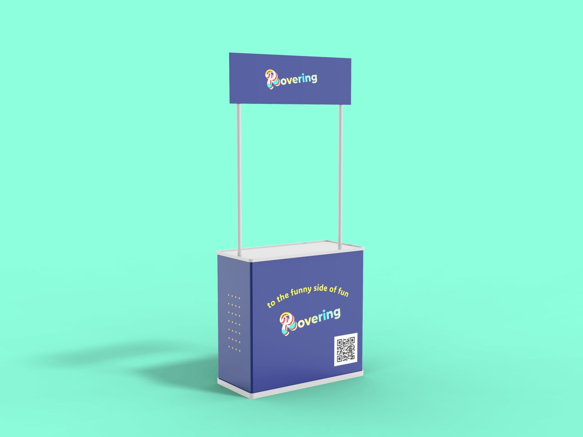 Portable Counter with Header Inner Shelf