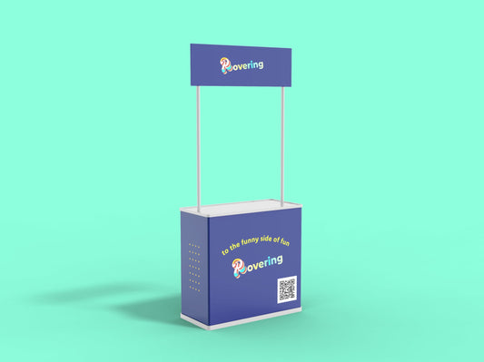 Portable Counter with Header Inner Shelf