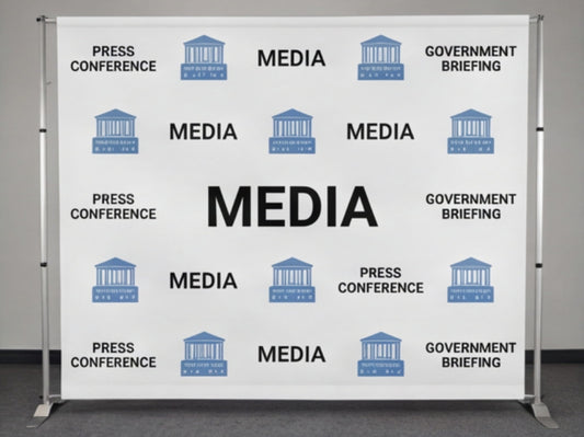 Press Wall Step and Repeat Banner Adjustable Stand