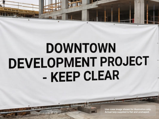 Printed Heavy Duty Vinyl Tarp for Construction Site Hoarding