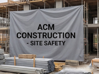 Printed Heavy Duty Vinyl Tarp for Construction & Infrastructure