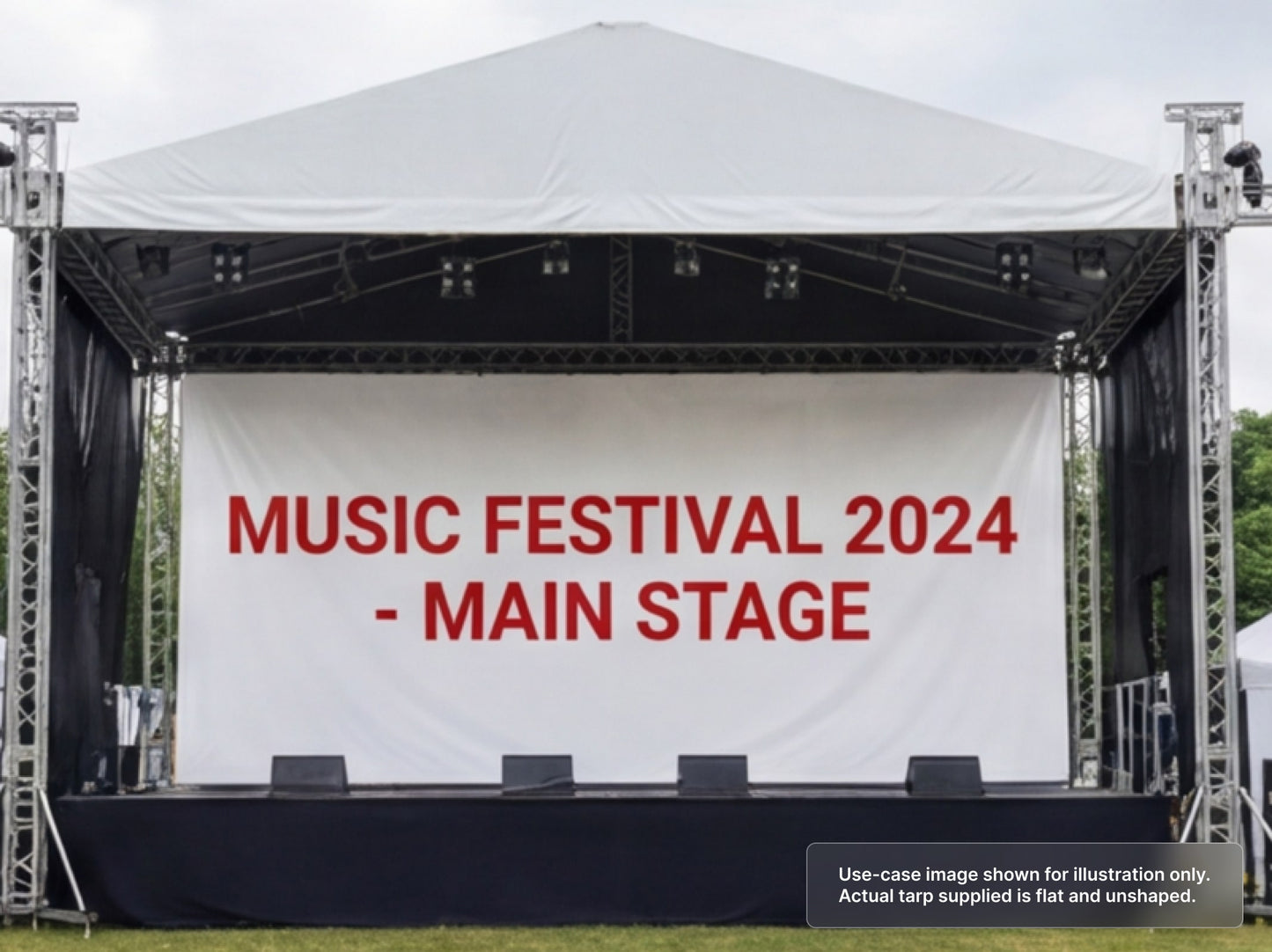 Printed Heavy Duty Vinyl Tarp for Event Management