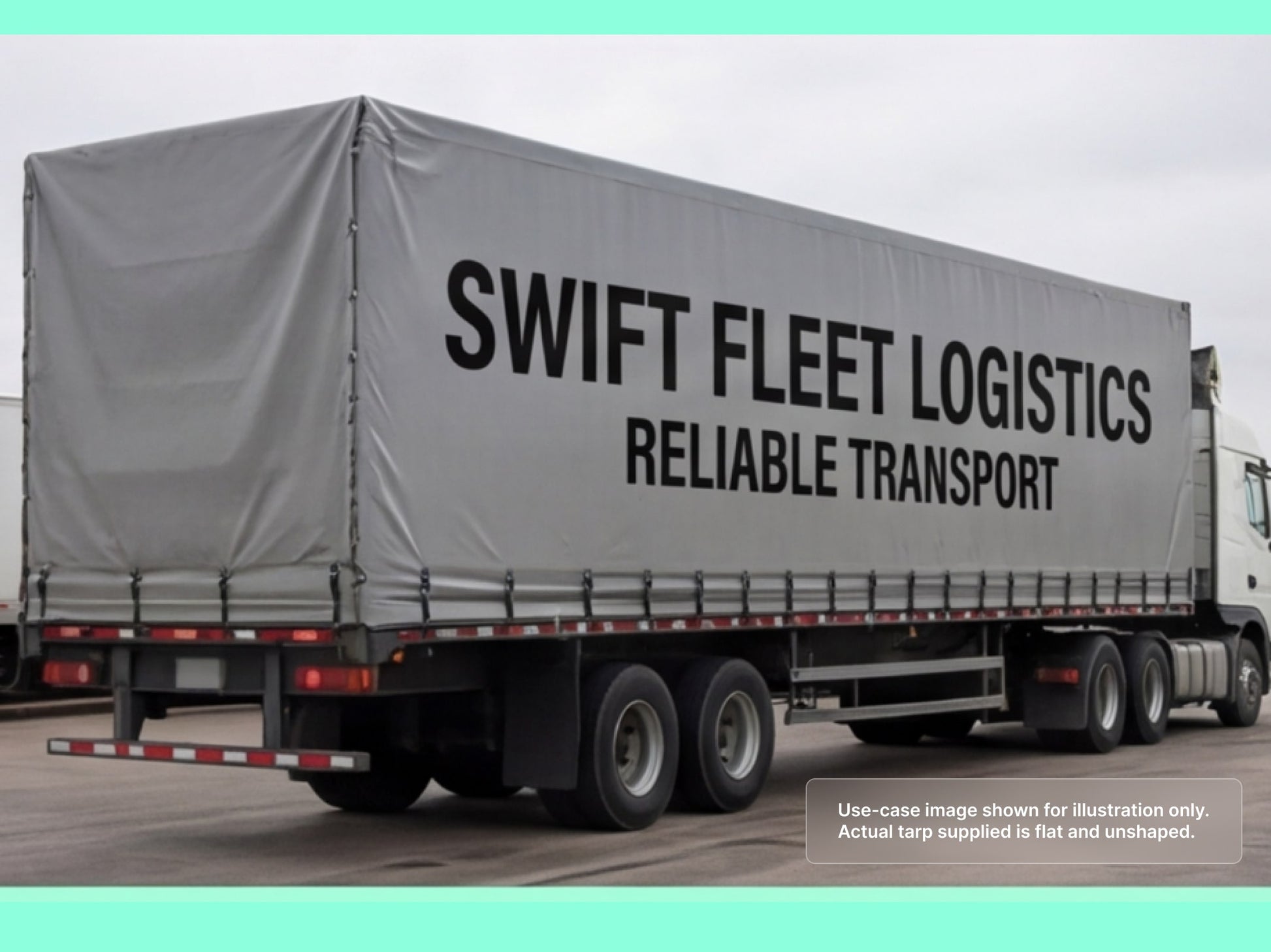 Printed Heavy Duty Vinyl Tarp for Fleet Owners