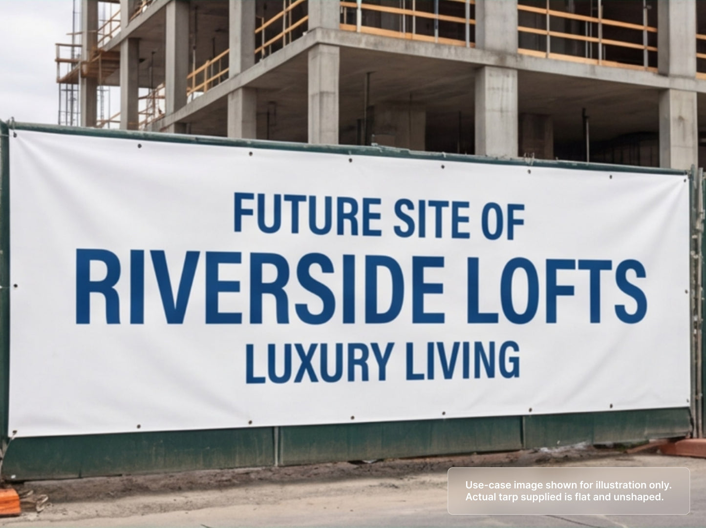 Printed Heavy Duty Vinyl Tarp for Project Developers