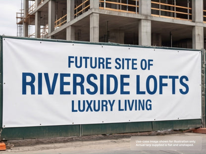 Printed Heavy Duty Vinyl Tarp for Project Developers
