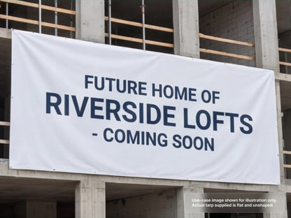 Printed Heavy Duty Vinyl Tarp for Real Estate Development