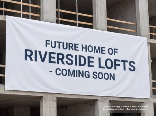 Printed Heavy Duty Vinyl Tarp for Real Estate Development