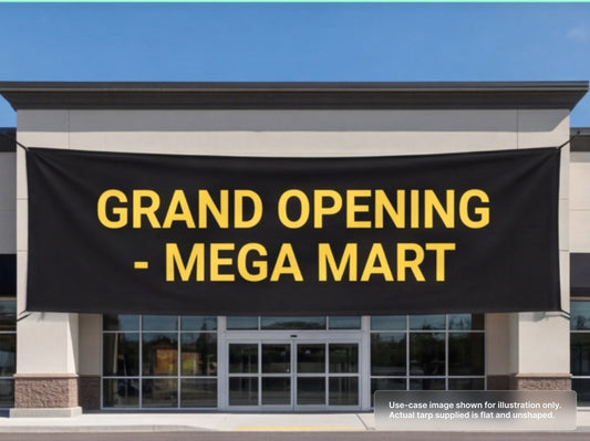 Printed Heavy Duty Vinyl Tarp for Retail & Commercial