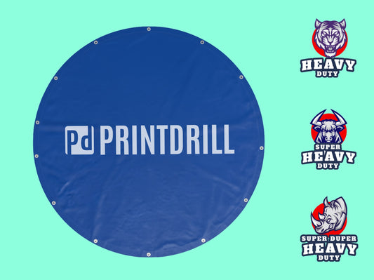 Round Heavy Duty Vinyl Tarp - Printed