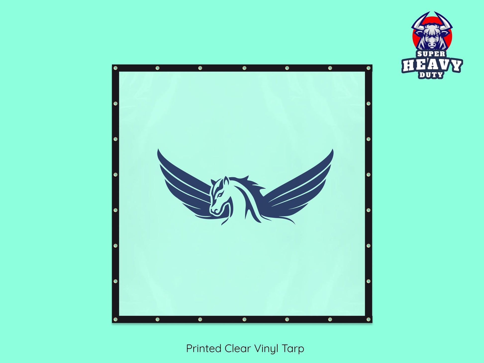 Printed Heavy Duty Clear Vinyl Tarp
