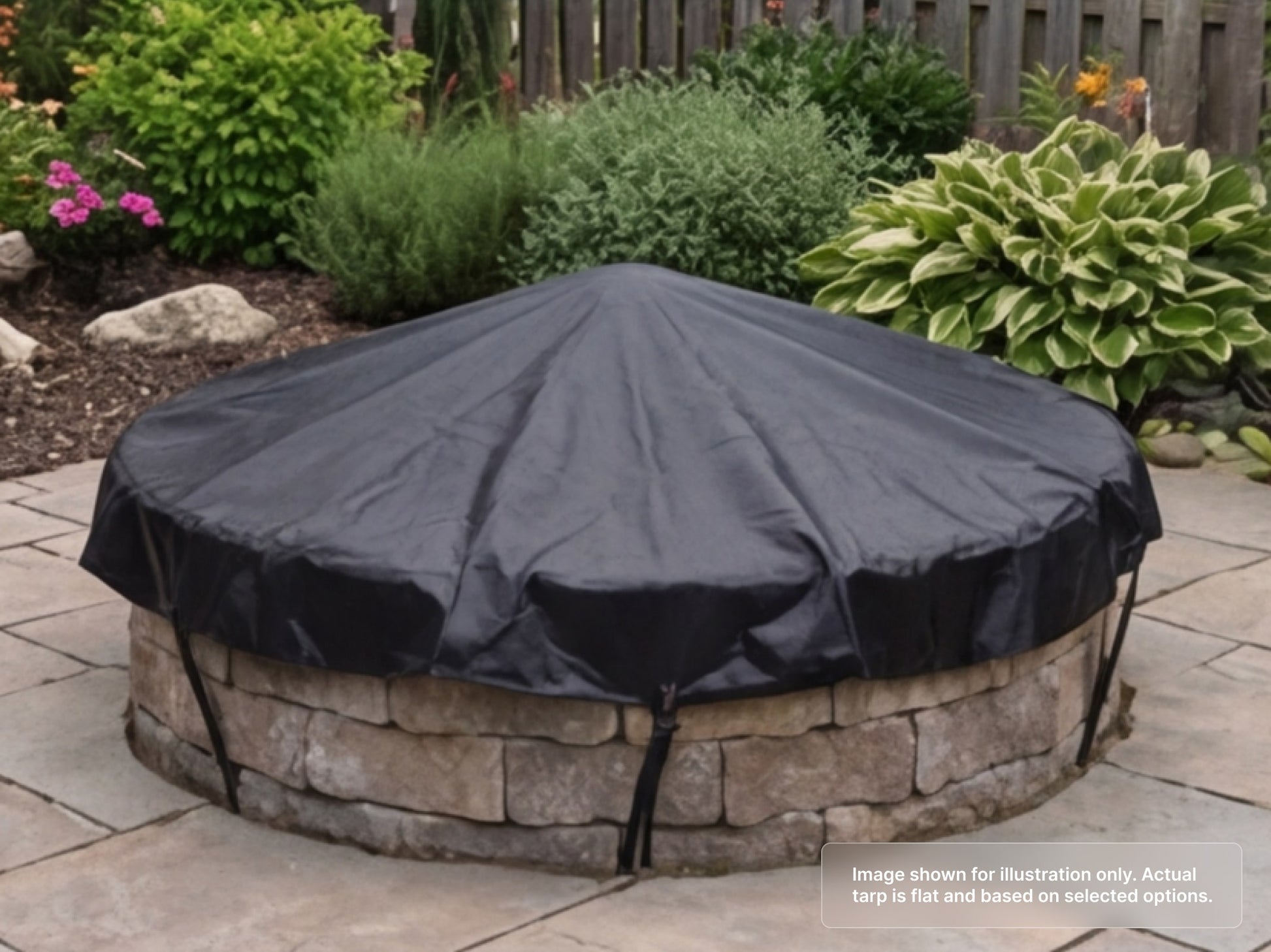 Round Heavy Duty Vinyl Tarp for Fire Pit Cover