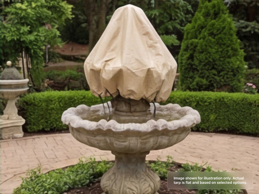 Round Heavy Duty Vinyl Tarp for Fountain Cover