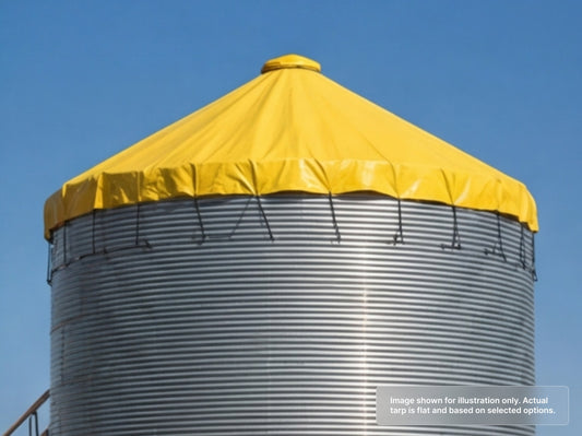 Round Heavy Duty Vinyl Tarp for Grain Silo Cap
