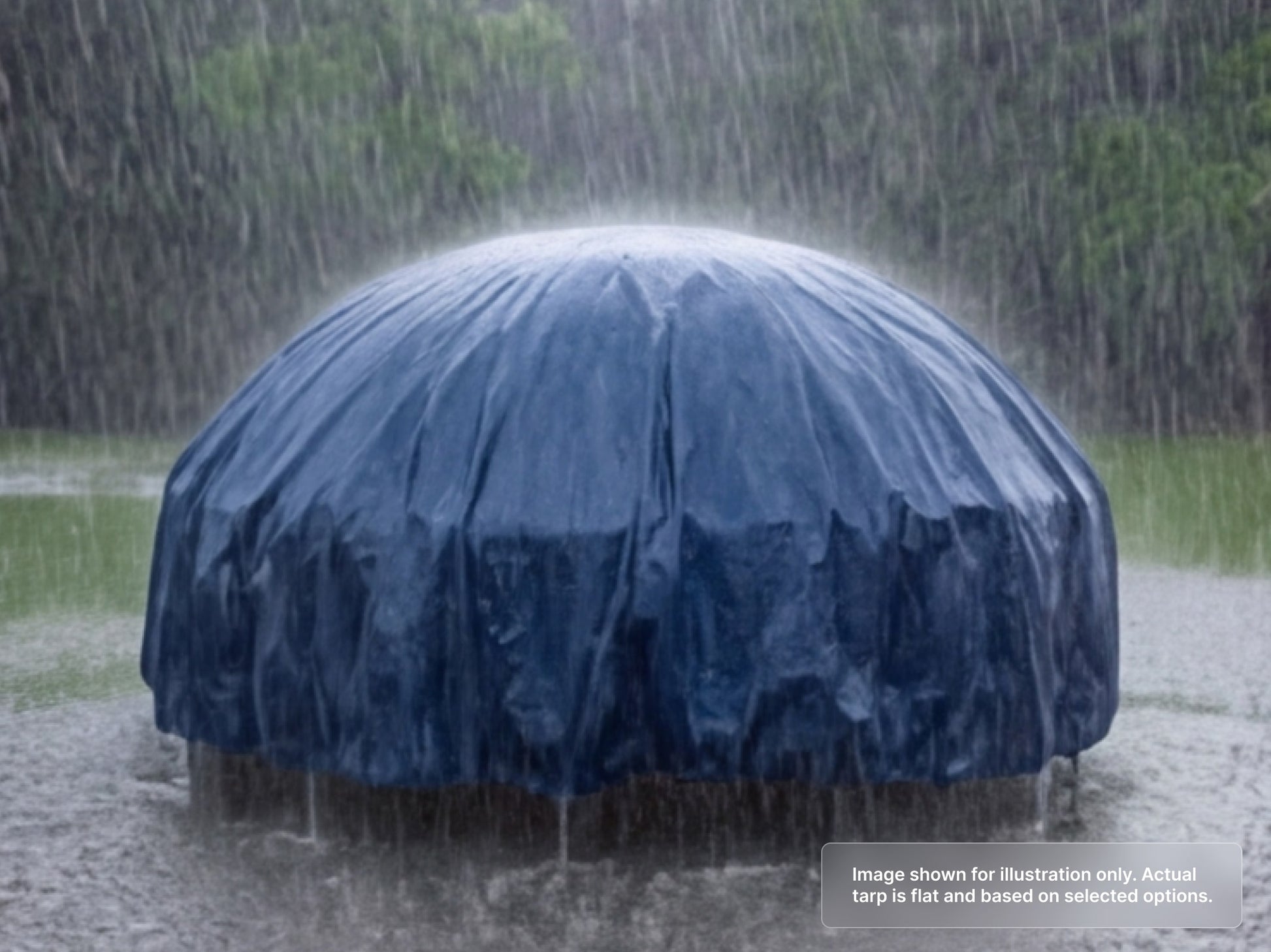 Round Heavy Duty Vinyl Tarp for Heavy Rain Protection