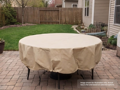 Round Heavy Duty Vinyl Tarp for Homeowners