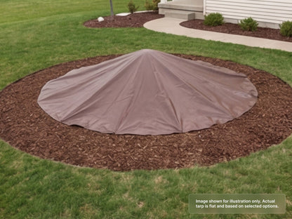 Round Heavy Duty Vinyl Tarp for Landscaping