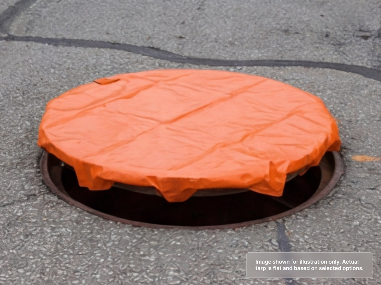 Round Heavy Duty Vinyl Tarp for Manhole Protector