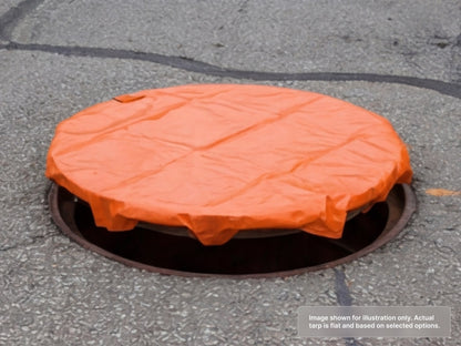 Round Heavy Duty Vinyl Tarp for Manhole Protector