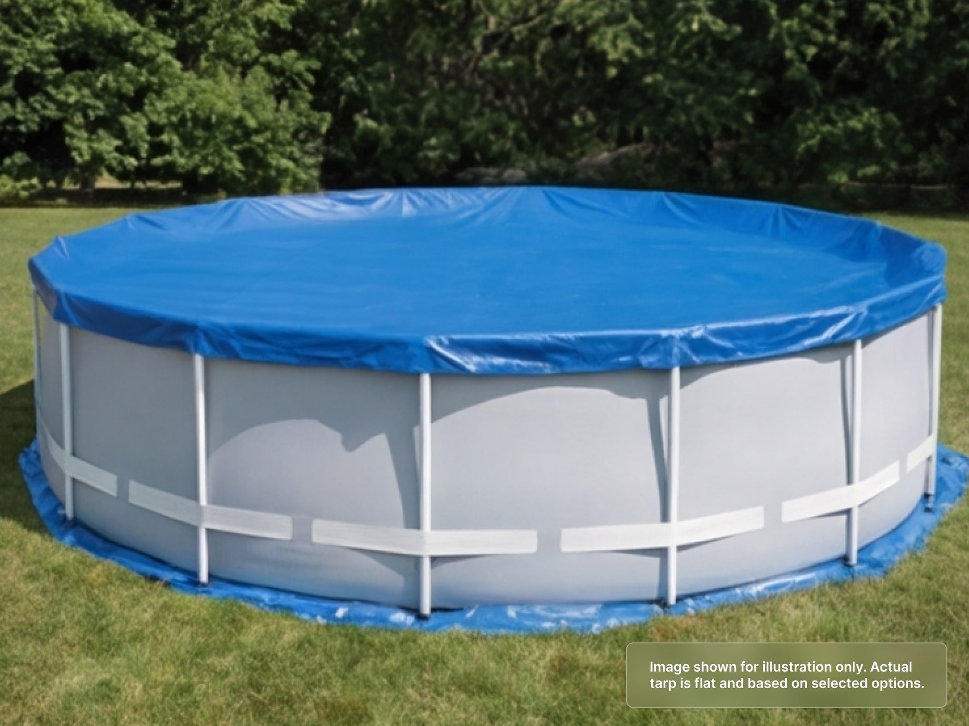 Round Heavy Duty Vinyl Tarp for Pool Owners