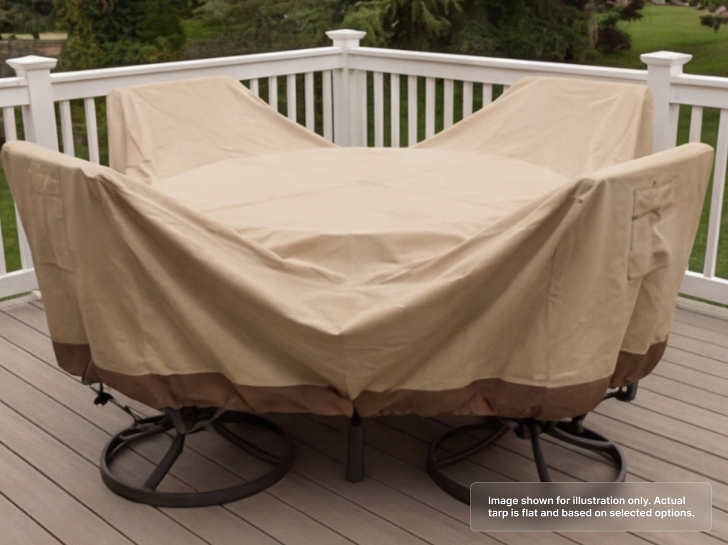 Round Heavy Duty Vinyl Tarp for Round Patio Table Cover