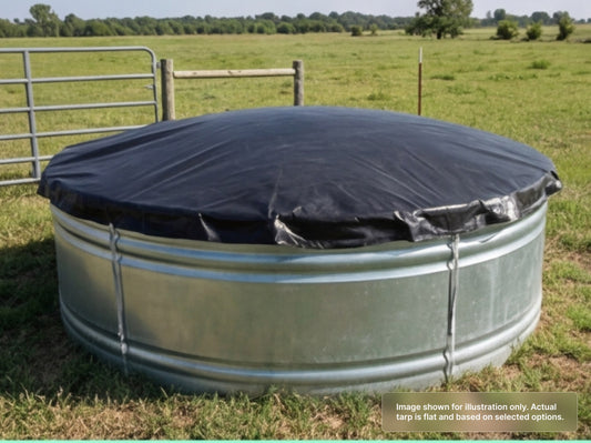 Round Heavy Duty Vinyl Tarp for Stock Tank Cover