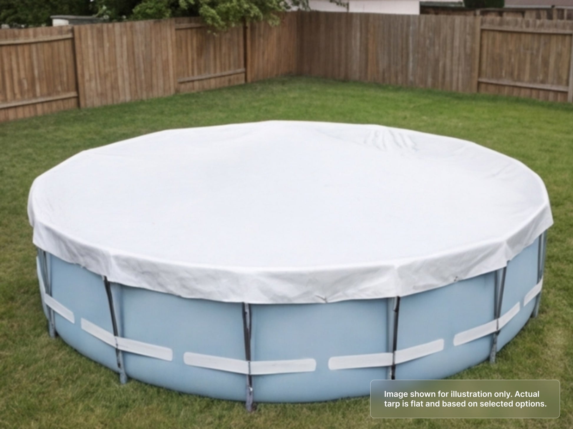 Round Heavy Duty Vinyl Tarp with 12ft Diameter